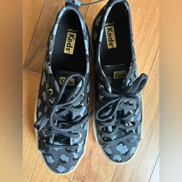 NEW Keds Women's Black Leopard Platform Sneakers Size 9 - Picture 9 of 10